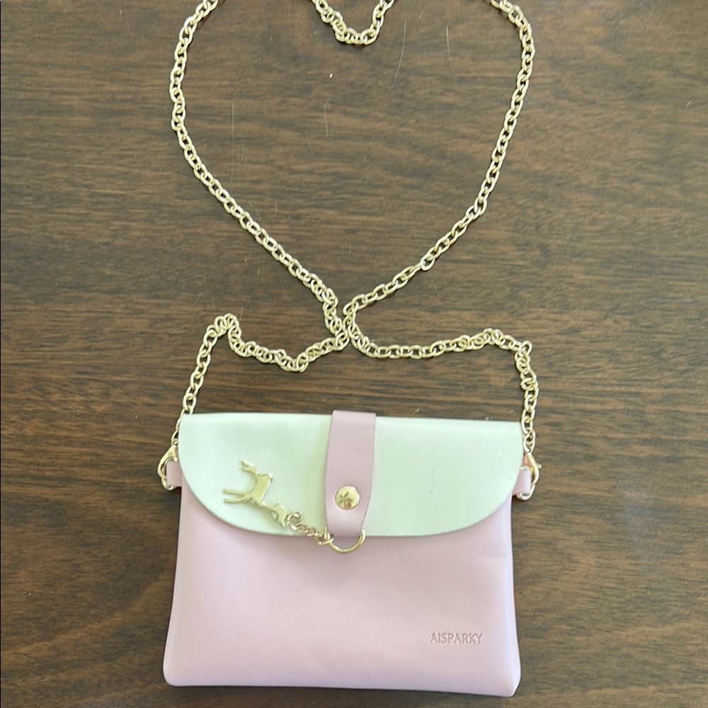 Pink and Cream Crossbody Bag